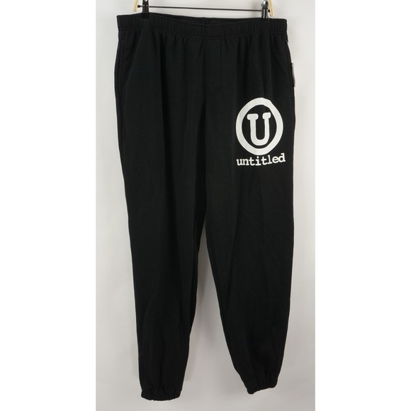 Designs Untitled Other - New Designs Untitled Circle U Untitled Men's 2XL x 33 Black White Fleece Joggers